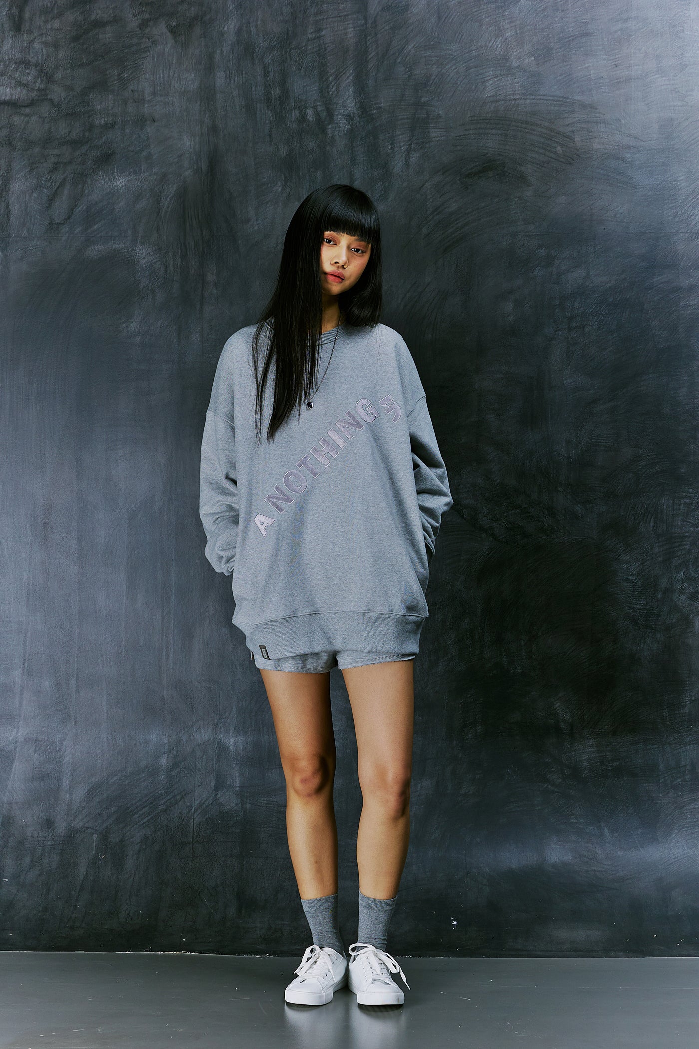 DIAGONAL-EMBROIDERY MTM (Gray)