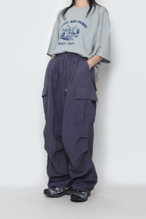 color nylon cargo pants