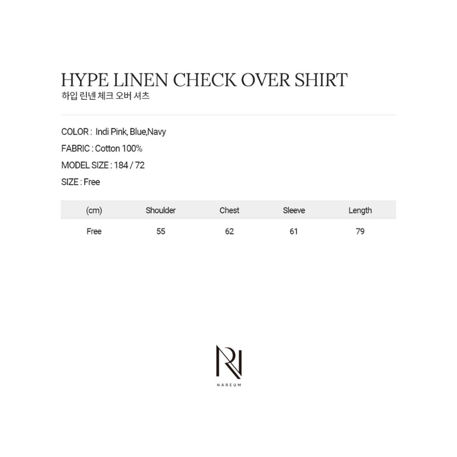 HYPE LINEN CHECK OVER SHIRT