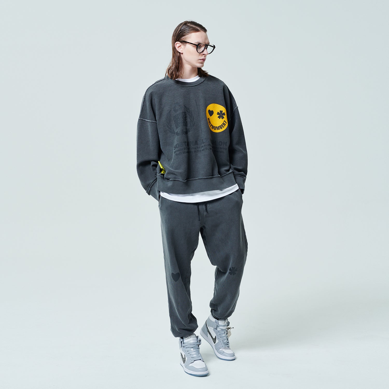 REVERSIBLE PIGMENT ANABADA SWEATSHIRT_CHARCOAL