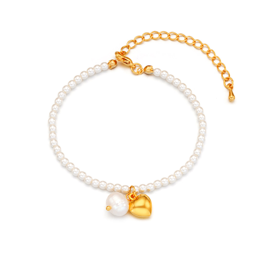 nest heart pearl bracelet