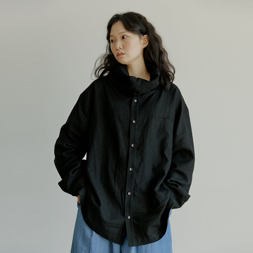 unisex muffler shirts black