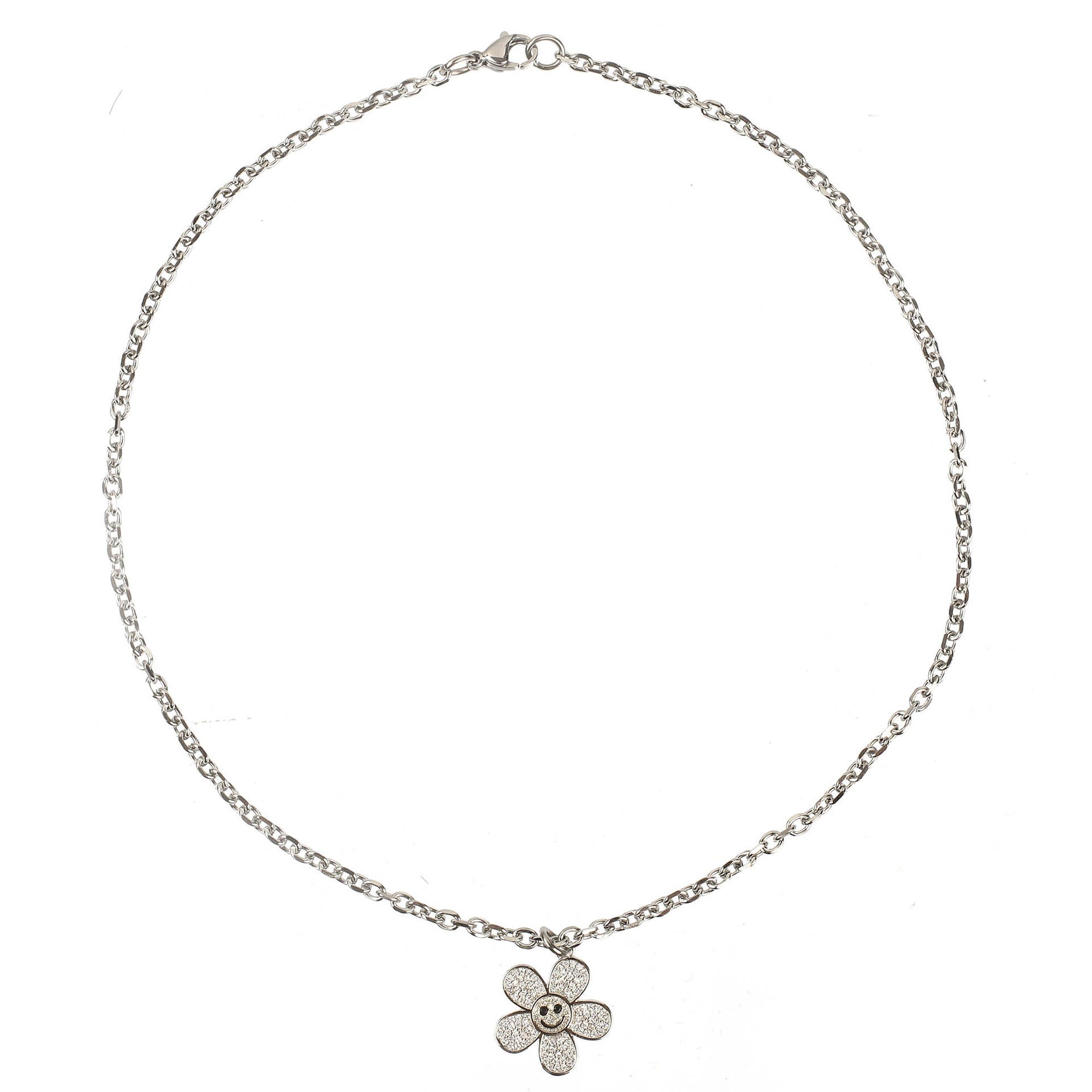 DIAMOND SMILEY DAISY NECKLACE