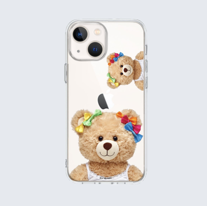 ribbon teddy iphone case