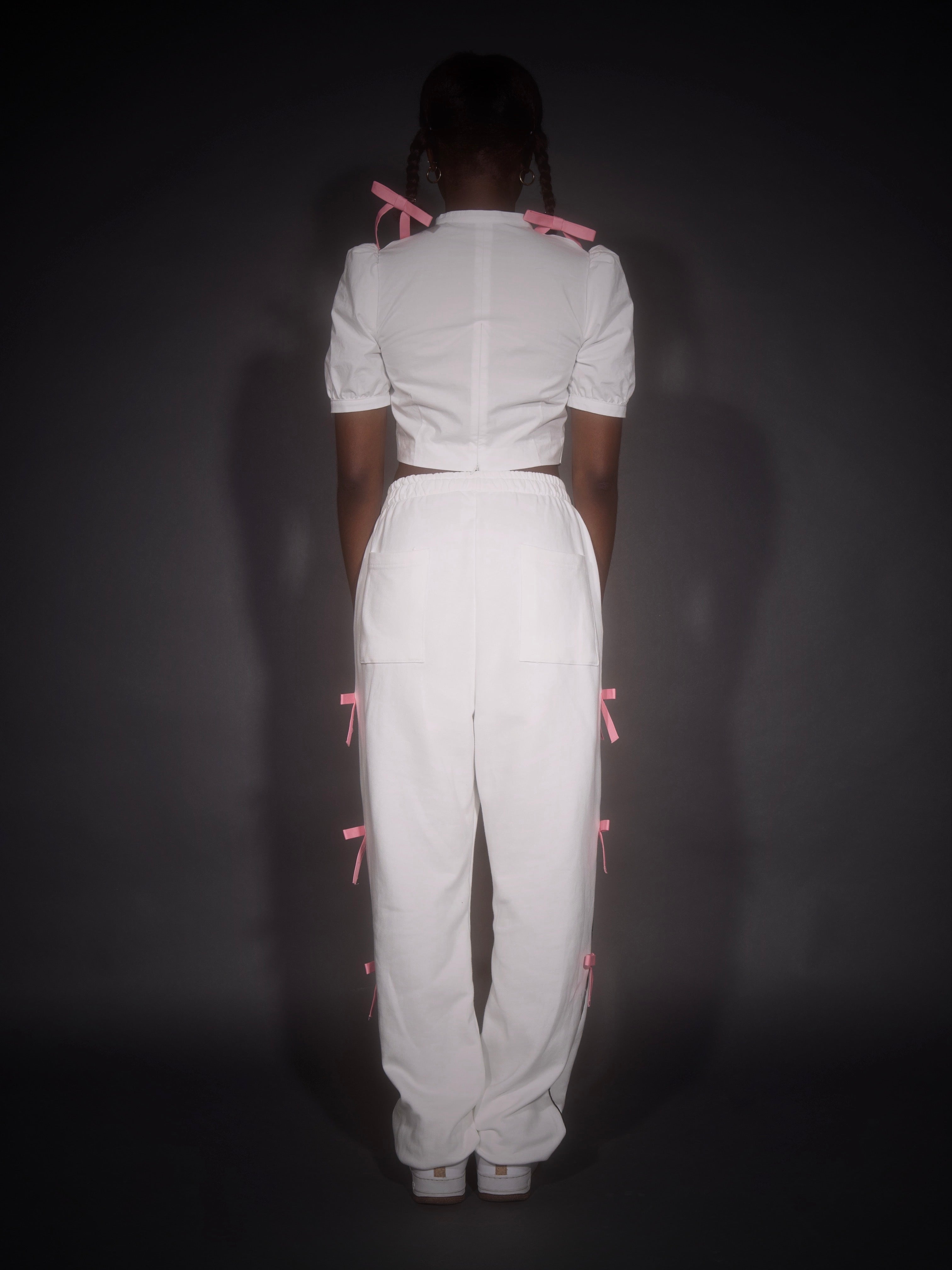 Ribbon Jogger Pants (Pink)