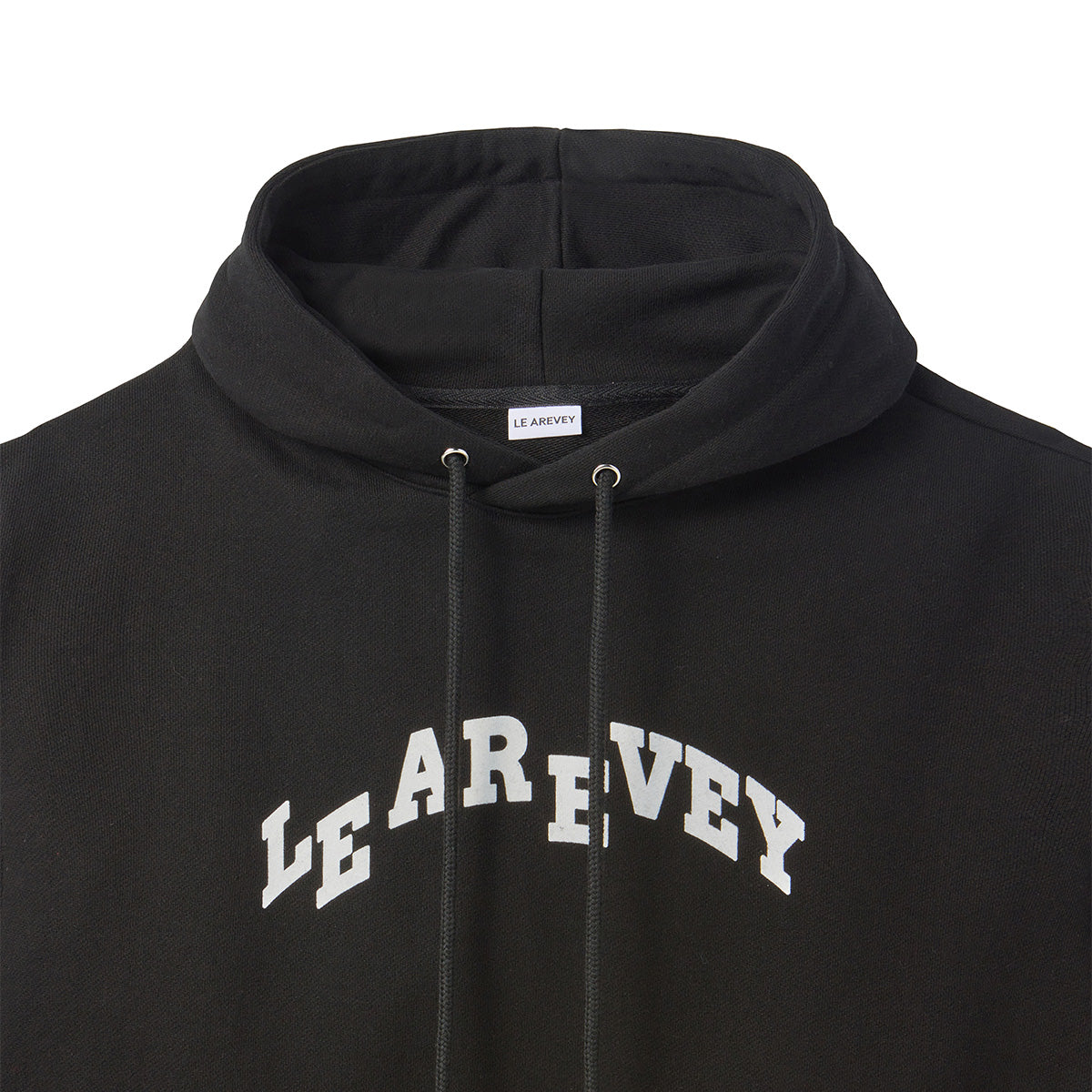 LE AREVEY ARCH LOGO HOODIE BLACK