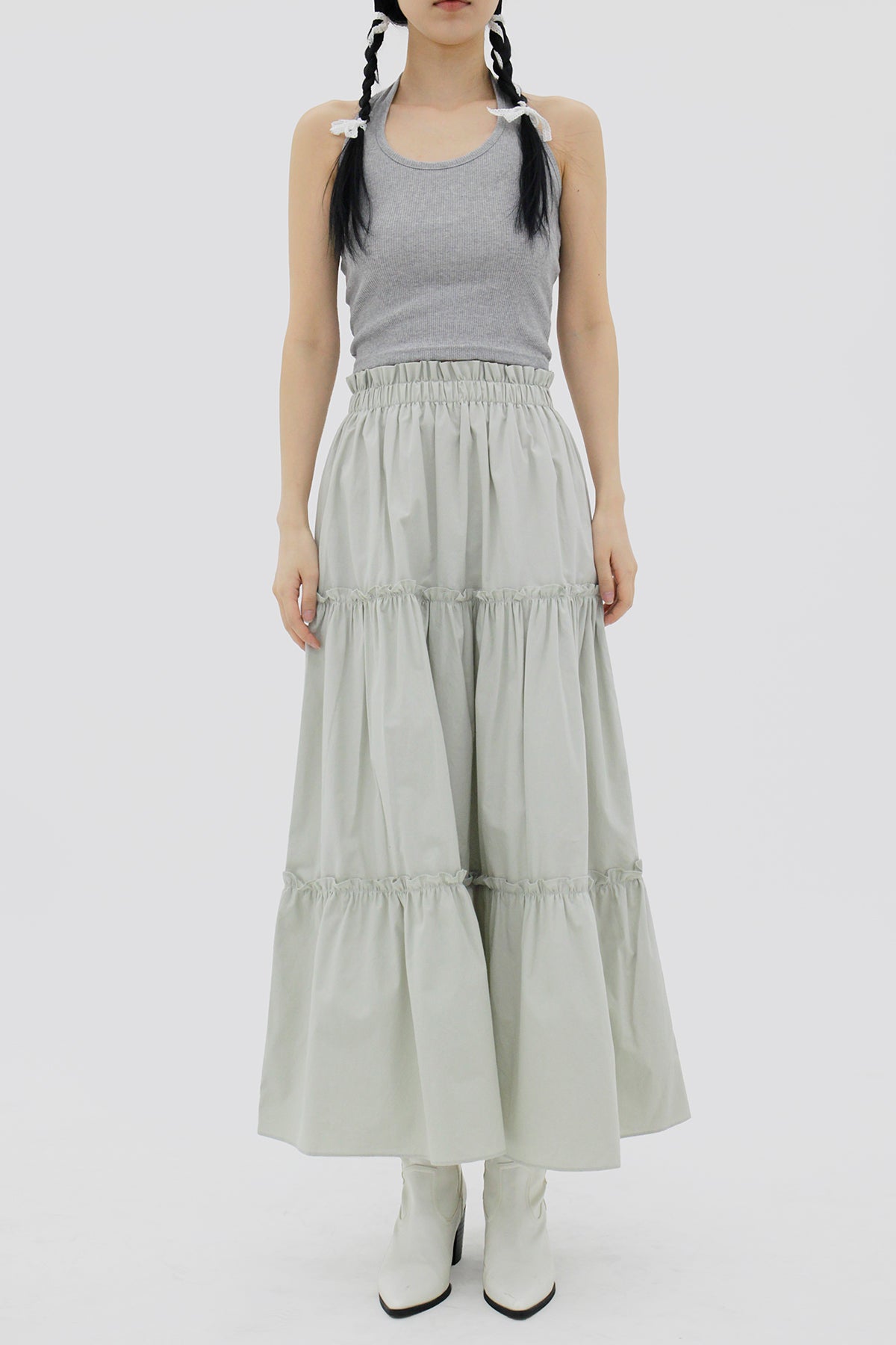 Frill kangkang long skirt (3color)