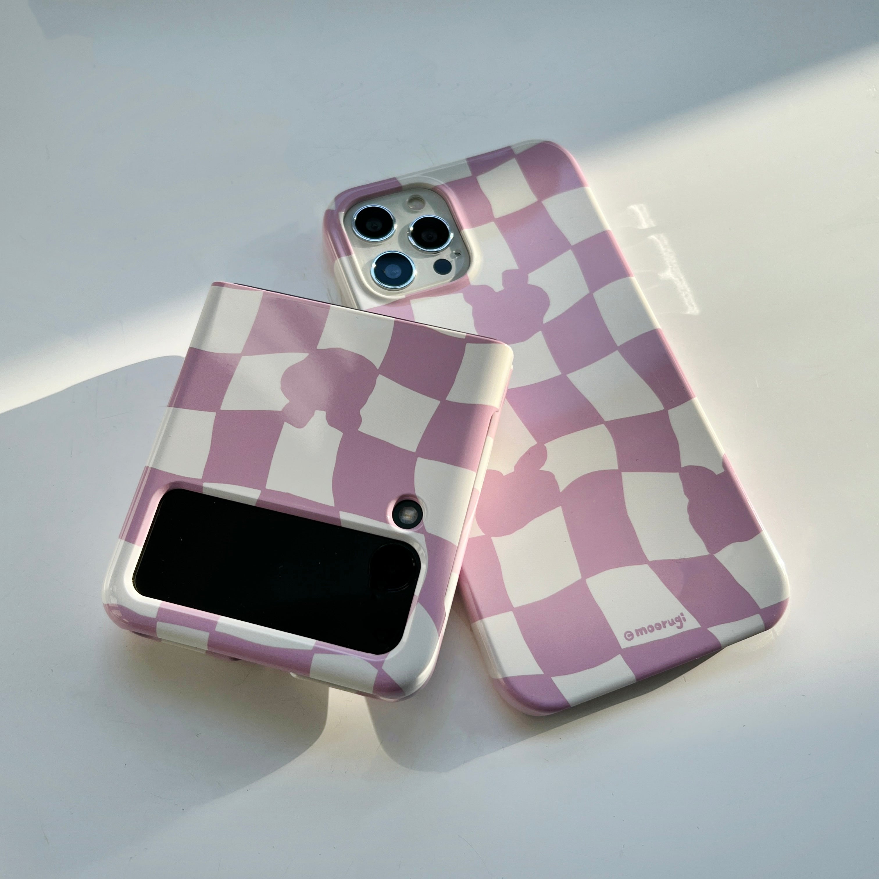 Checkerboard Pink Iphone Hard case