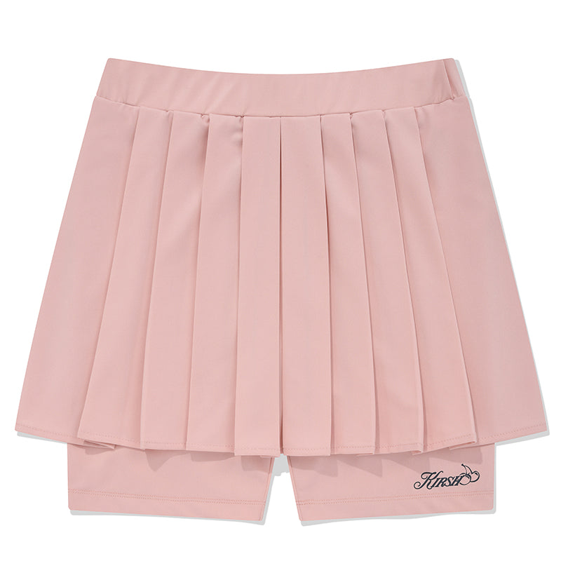 INNER POINT PLEATS MINI SKIRT [SALMON]