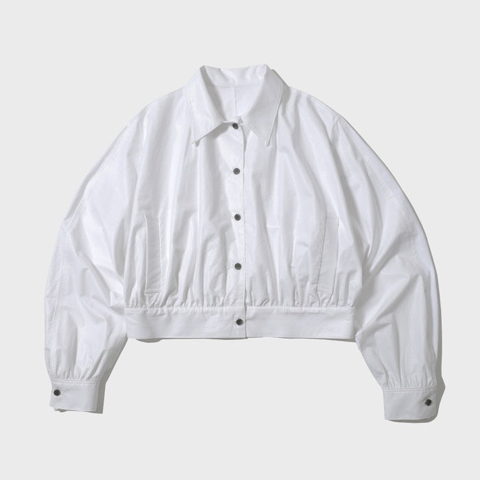 Coated cotton blouson / White