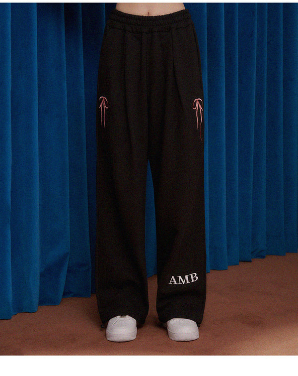 AMBLER 男女共用 Pants with ribbon ストレート2-WAYパンツ AP801