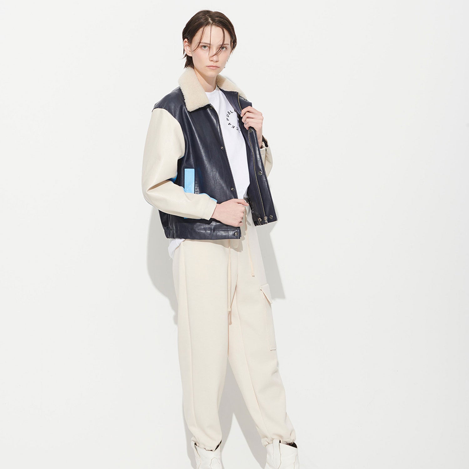  [UNISEX] NICOLE OVERFIT BLOUSON, NAVY