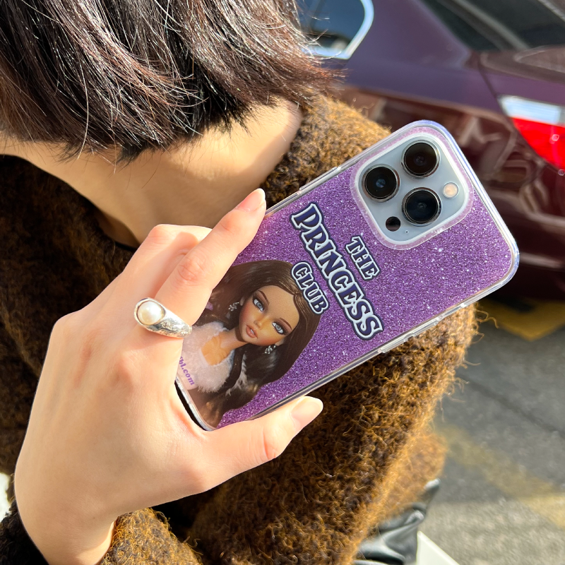 [transparent jelly hard] The Princess Club (Purple) Phone Case