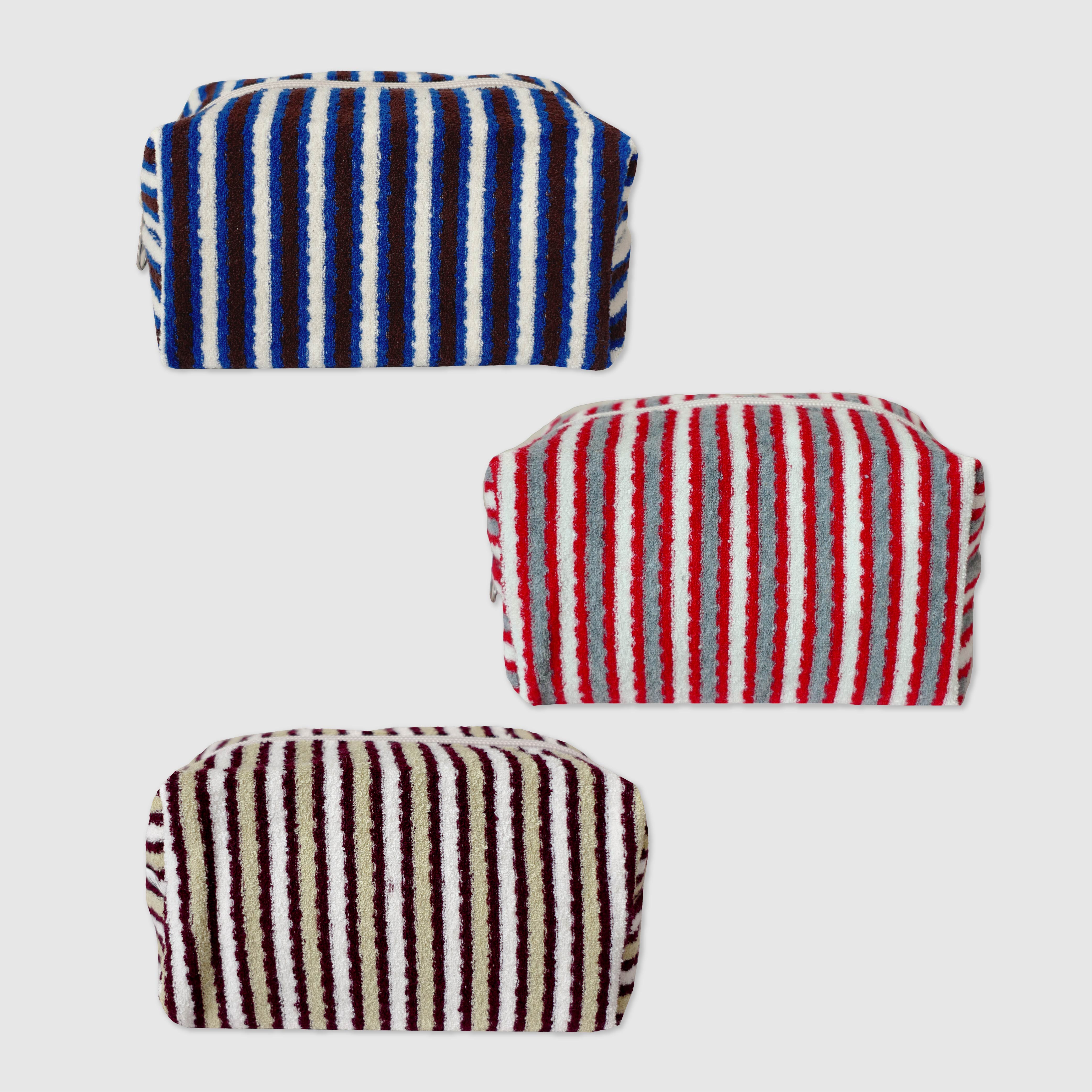 [unfold] Stripe Terry Pouch - Large (3colors)