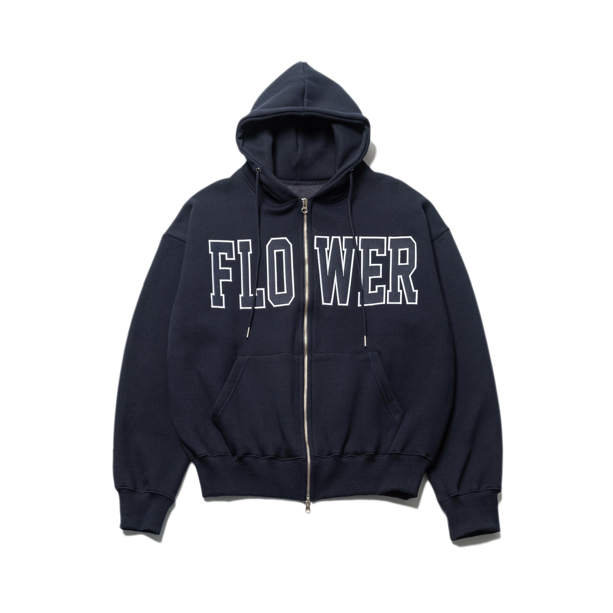 FLOWER ZIP UP HOOD(NAVY)