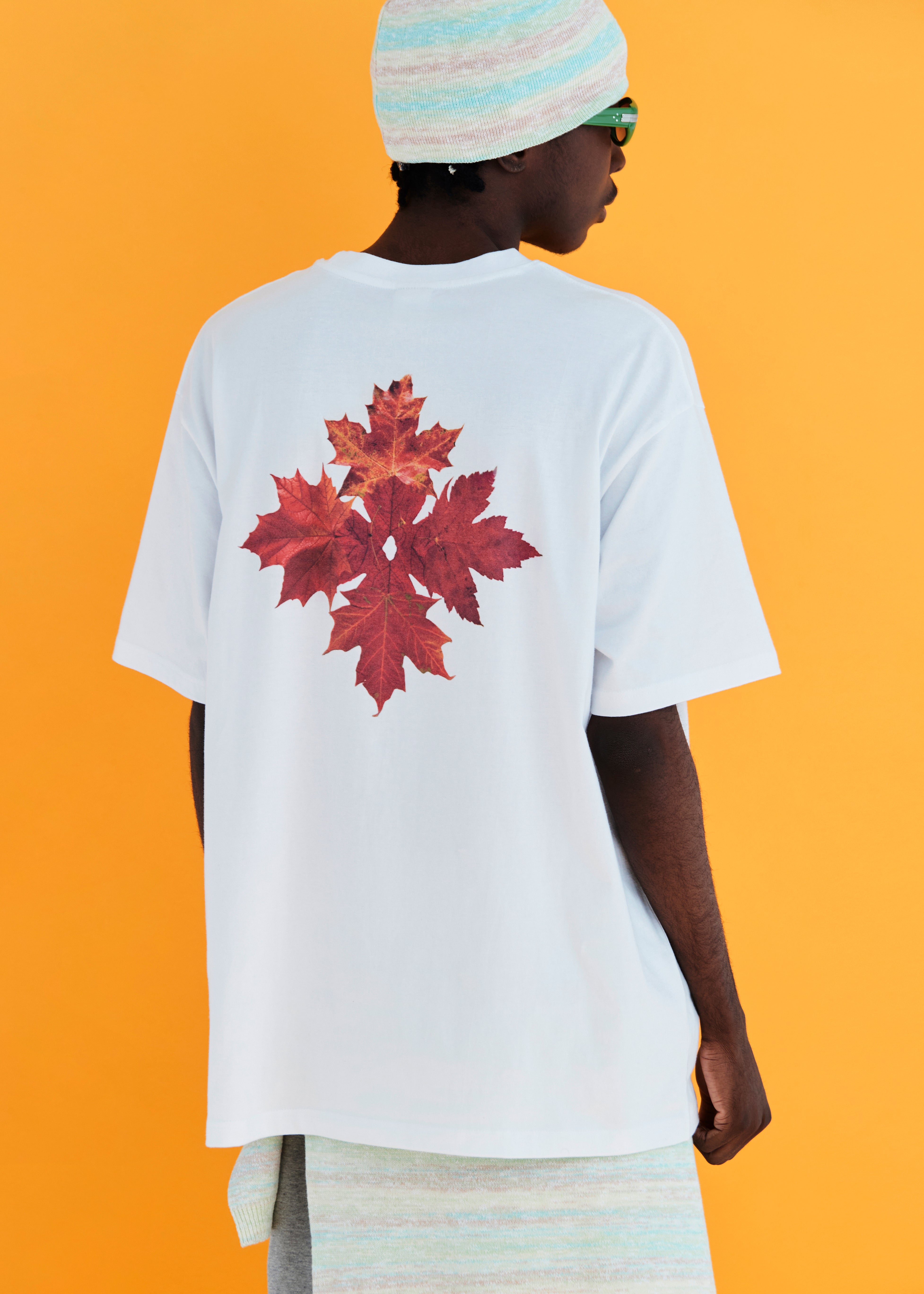 LOGO LEAF T SHIRT / WHITE