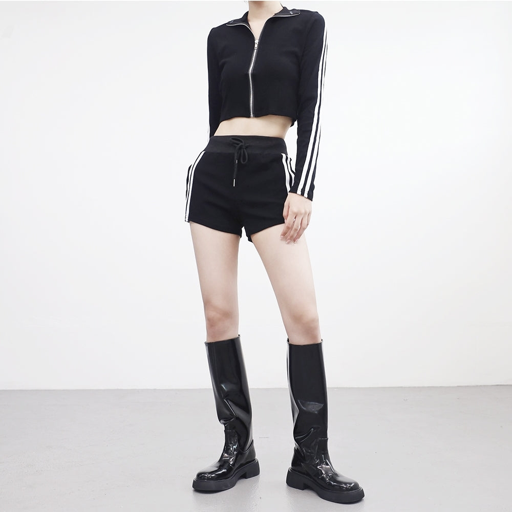 (1+1) Bake track zip-up + short pants set