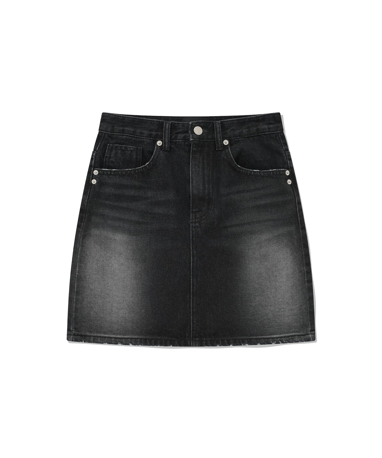 ヴィンテージ ウォッシュド デニムミニスカート / CHUCK VINTAGE WASHED DENIM MINI SKIRT (DARK GRAY)