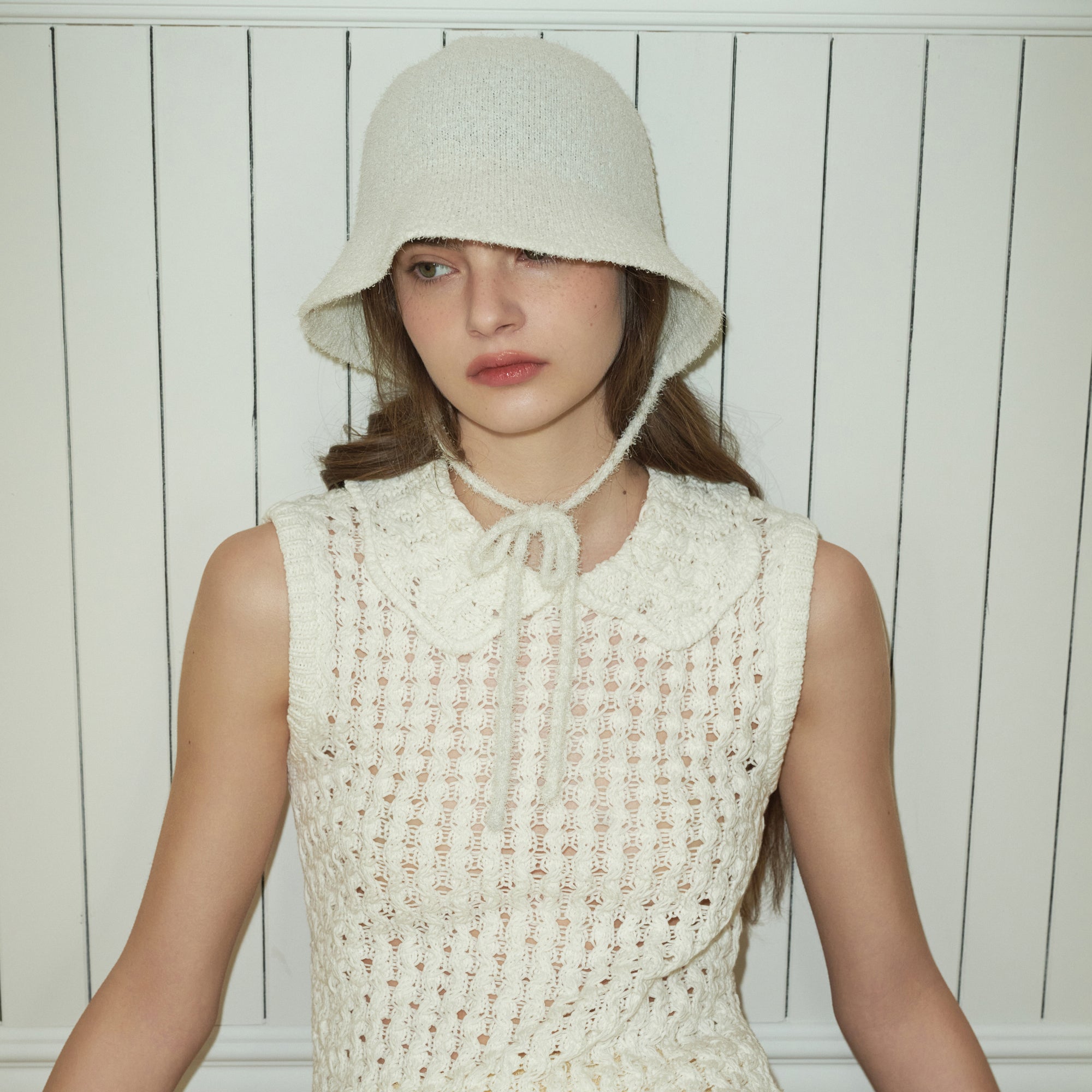 PONY bonnet hat_ivory