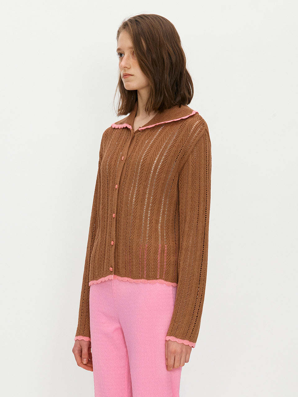 Scotch sailor knit cardigan - Cocoa mocha