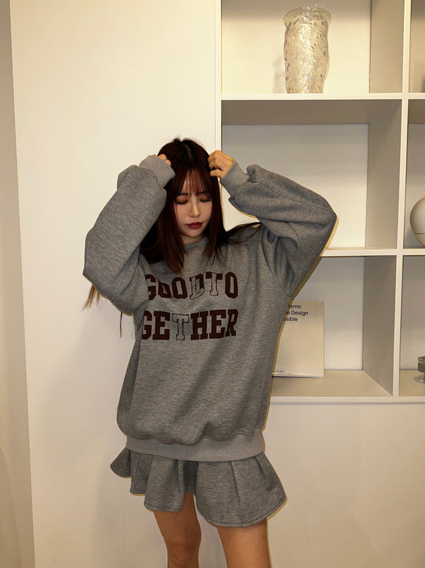 Mild brushed sweatshirt set