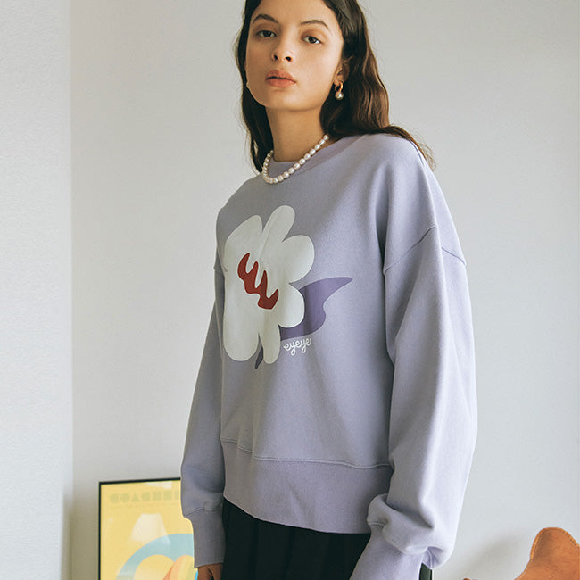 FLOWER PRINT SWEATSHIRT_L