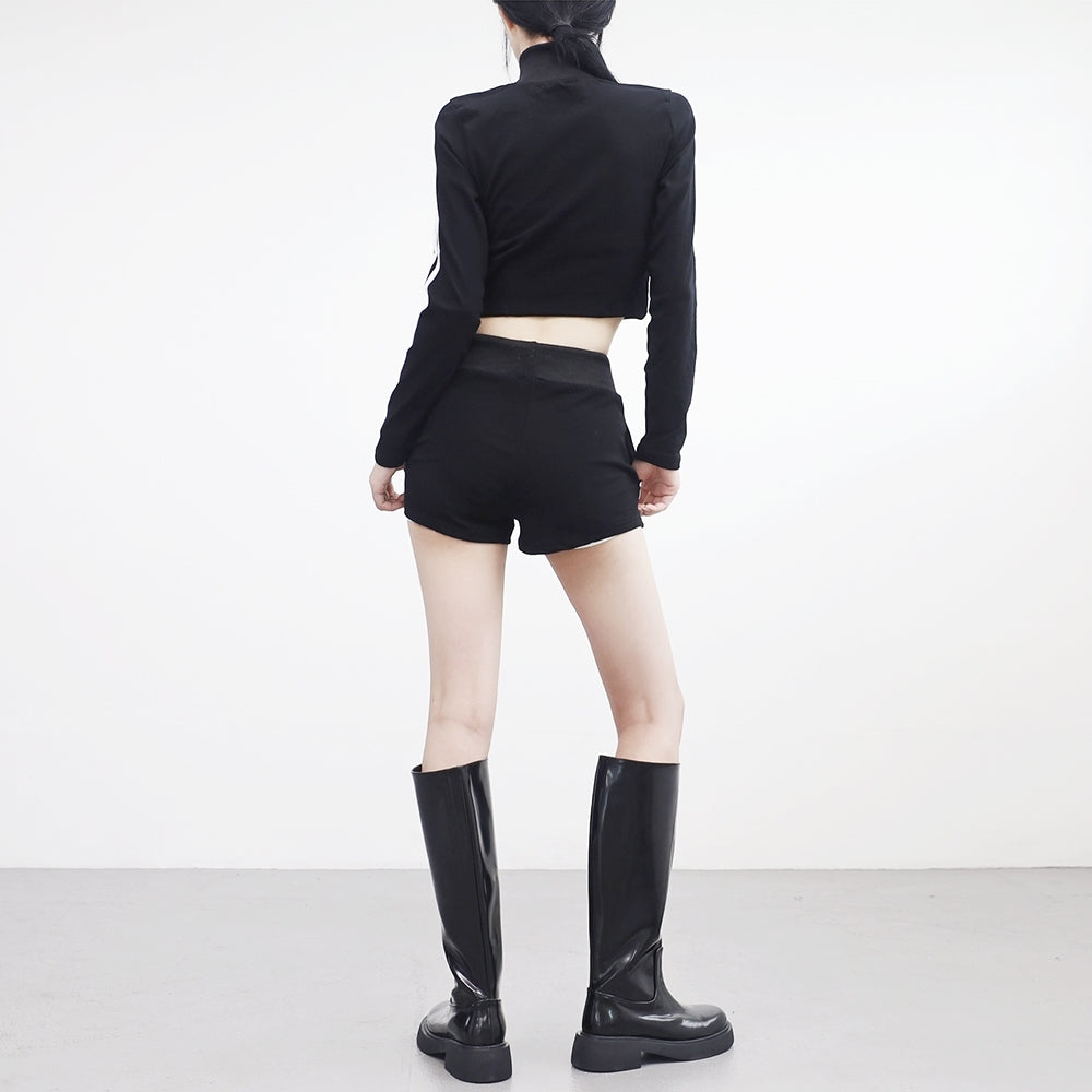 (1+1) Bake track zip-up + short pants set