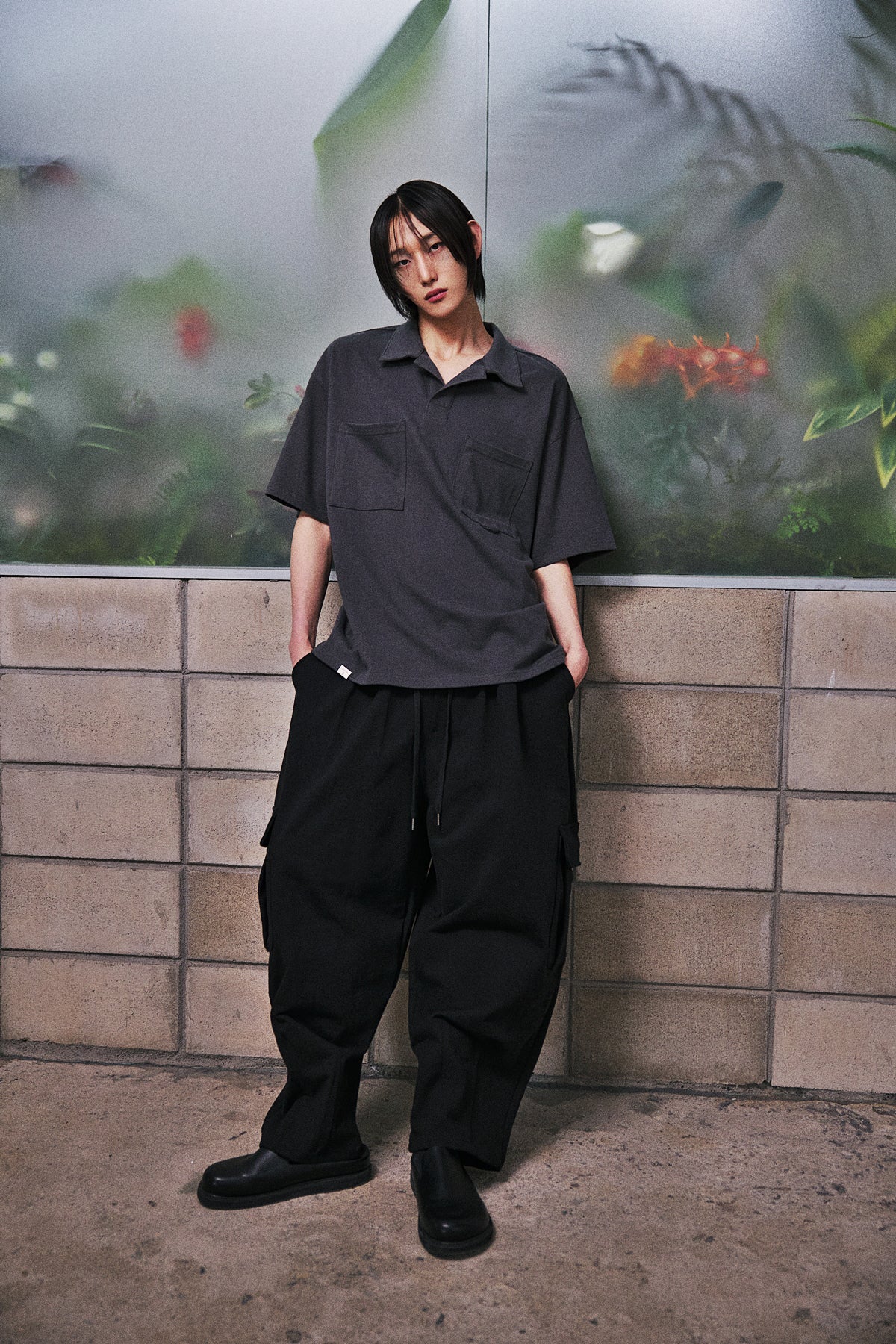 H-T CARGO BALLOON SWEAT PANTS (Black)