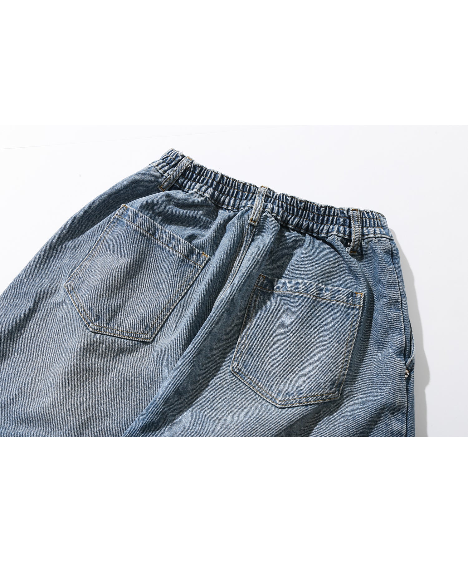 Washing Long Balloon Pants (Light Blue)