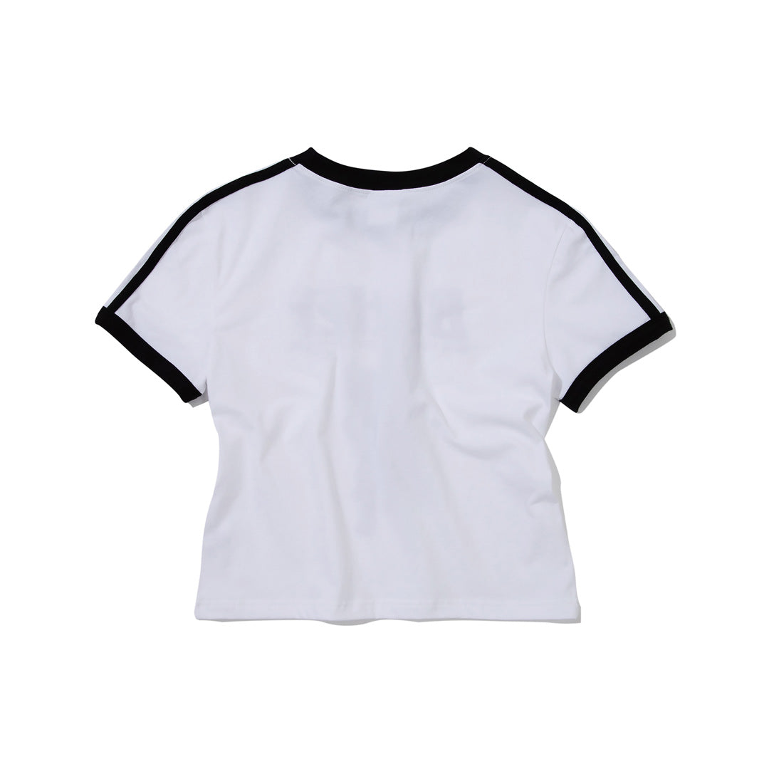 CAT BUTLER CROP T-SHIRT (WHITE)