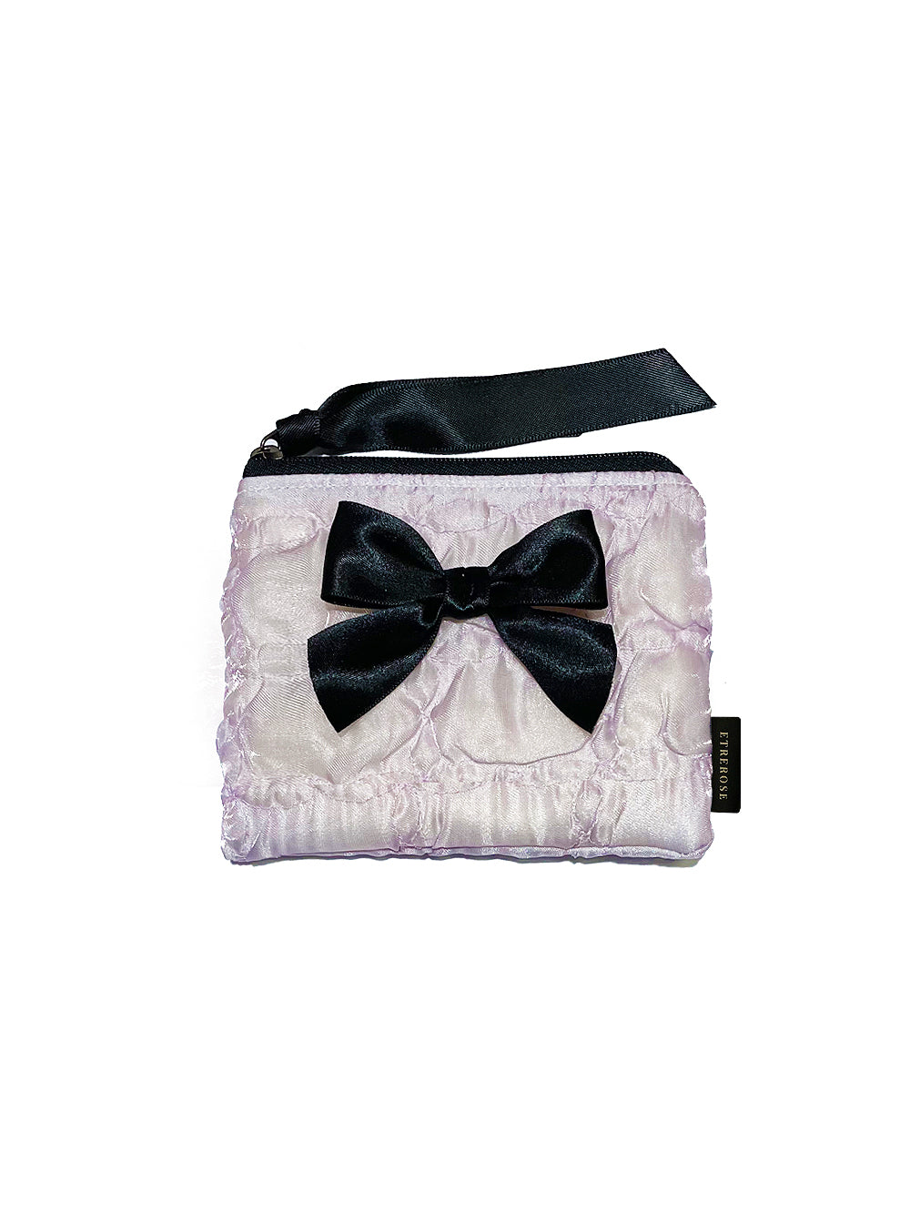 Glossy Organza Ribbon Zip-pouch (S