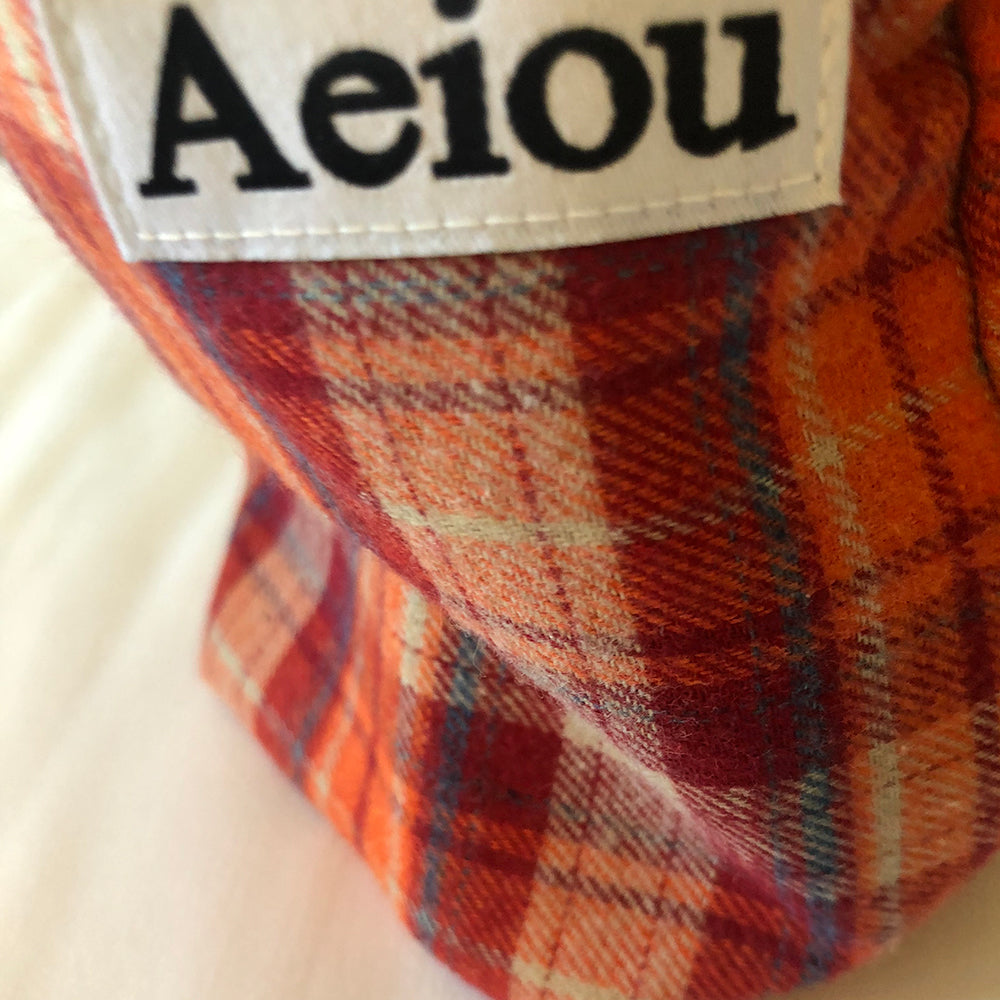 Aeiou Basic Pouch (M size) Pepperoni Check