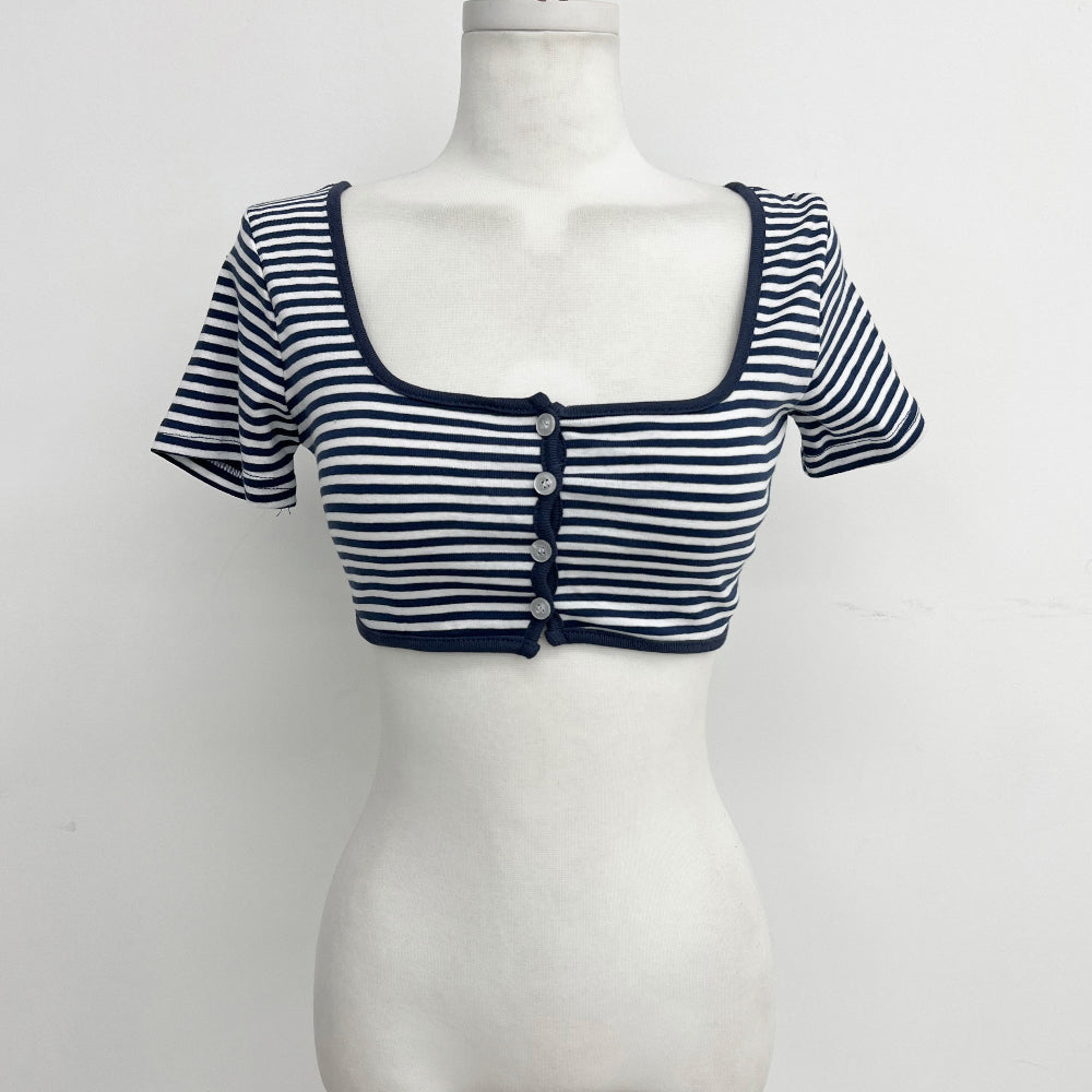 Stripe crop cardigan (3 Color)