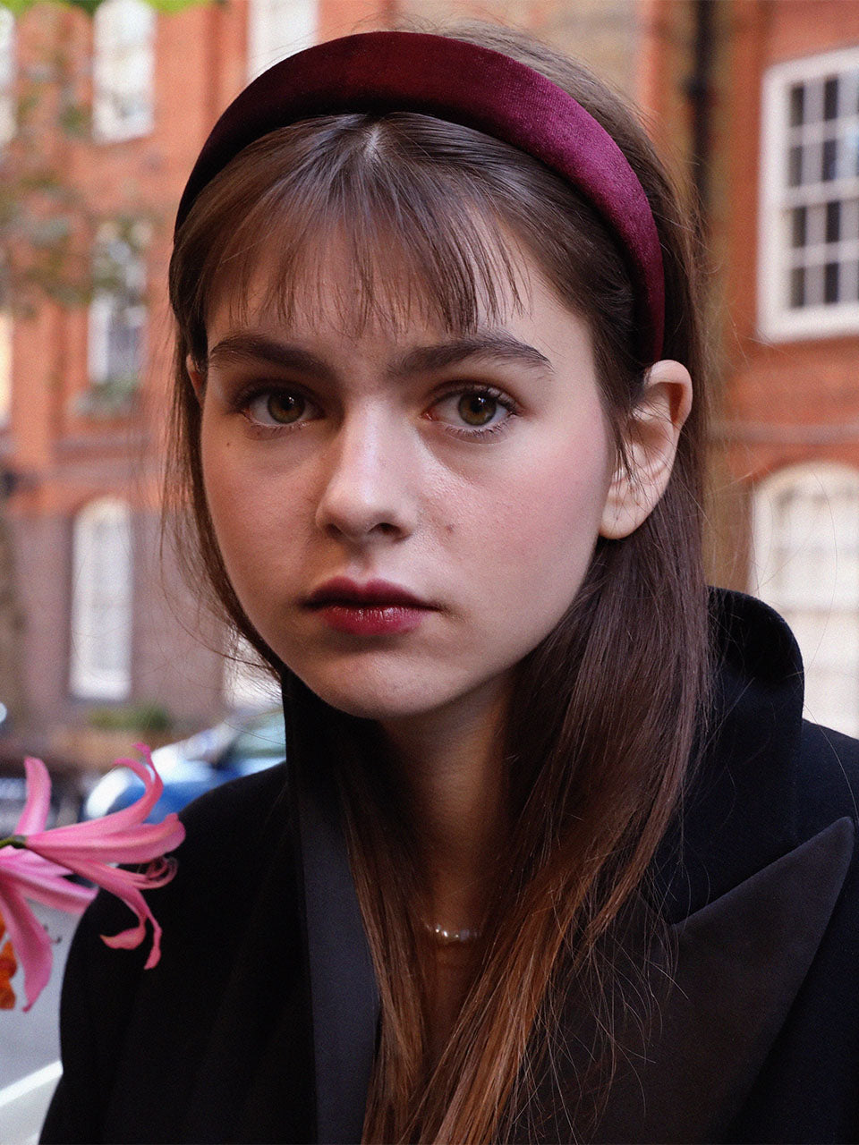 Burgundy Velvet Headband