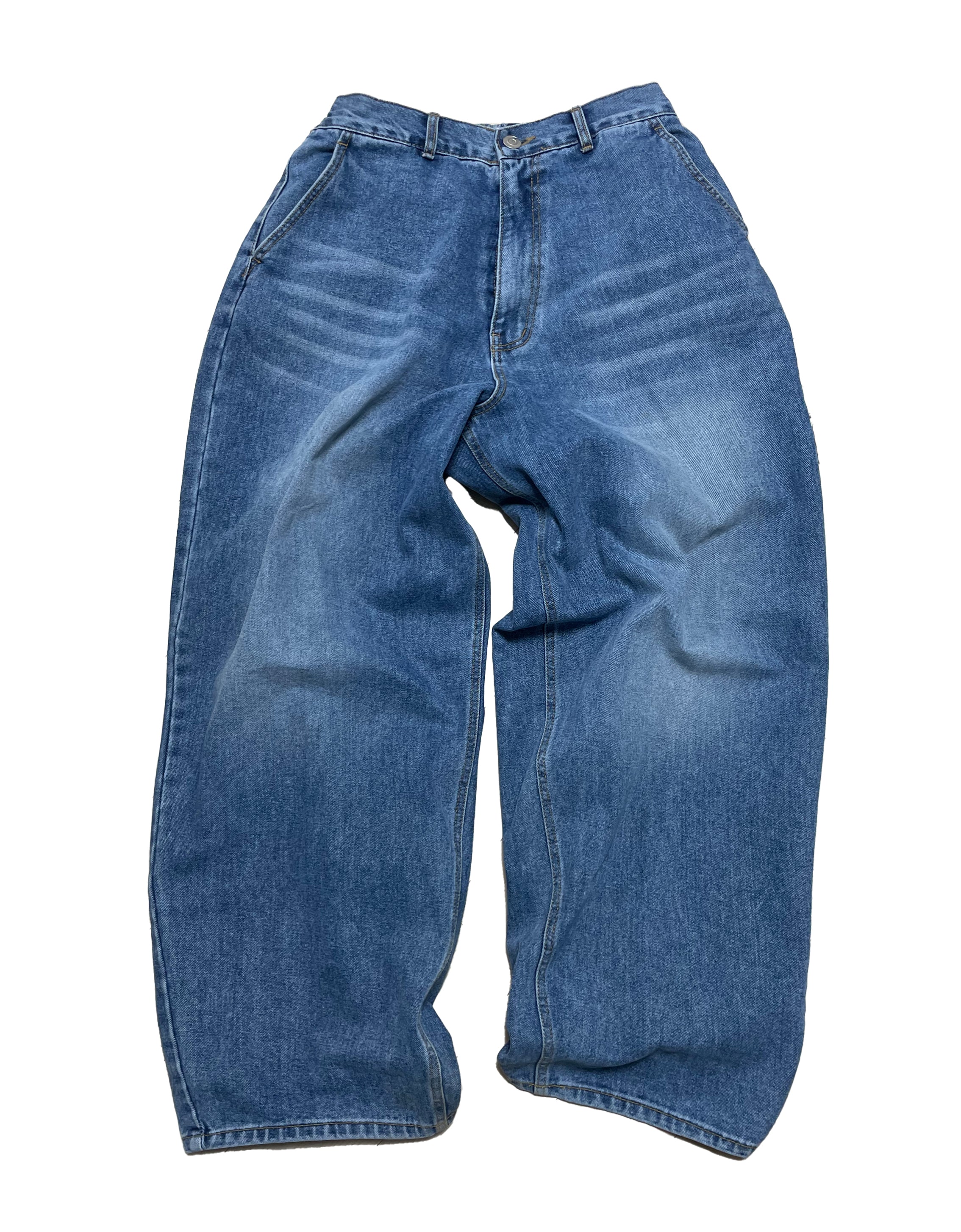 SPORTS WASHING BALLOON DENIM PANTS