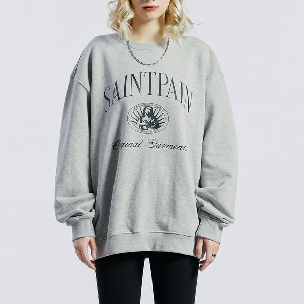 SP GRACEFUL CREW NECK-MELANGE GRAY