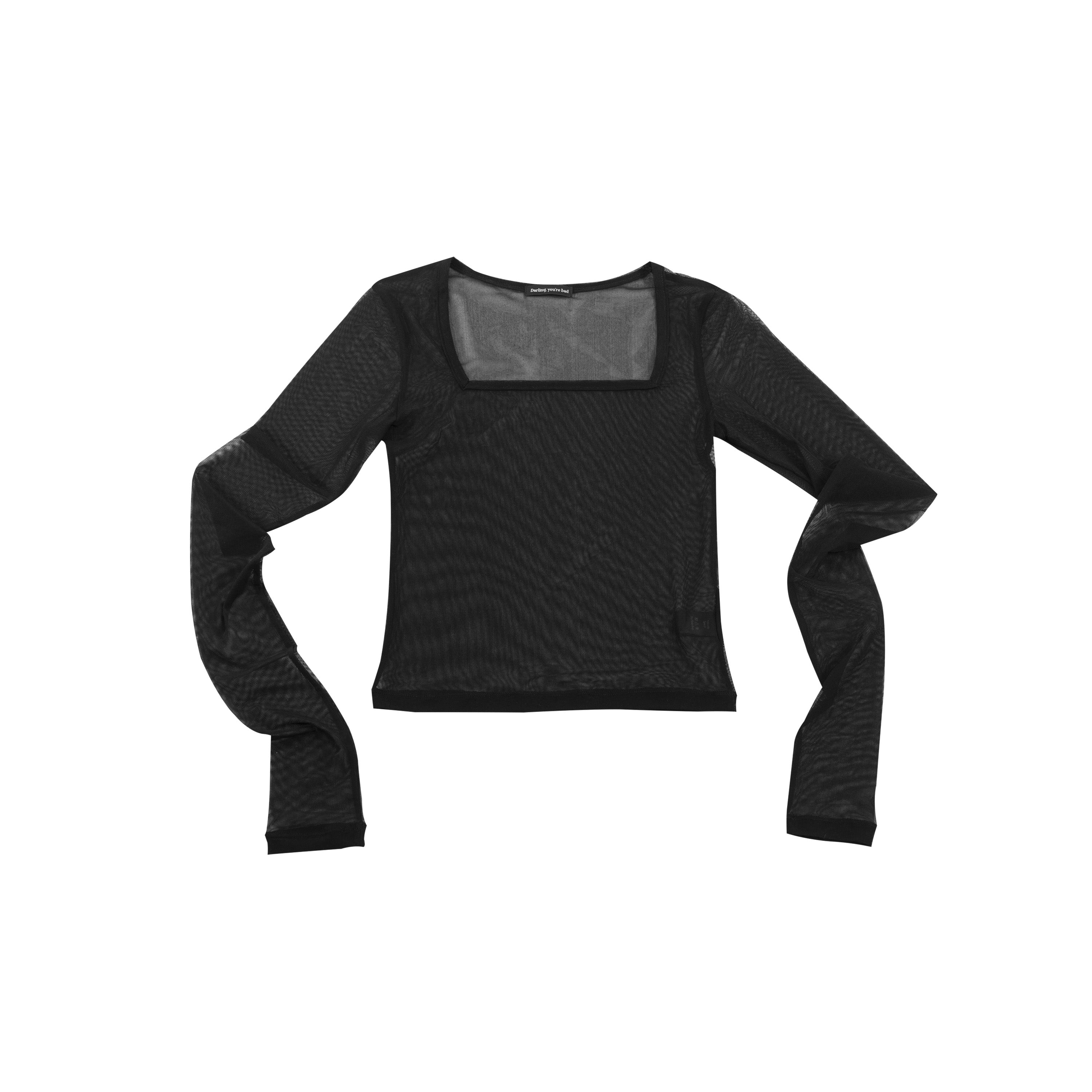 SQUARE MESH TOP(2WAY) #BLACK