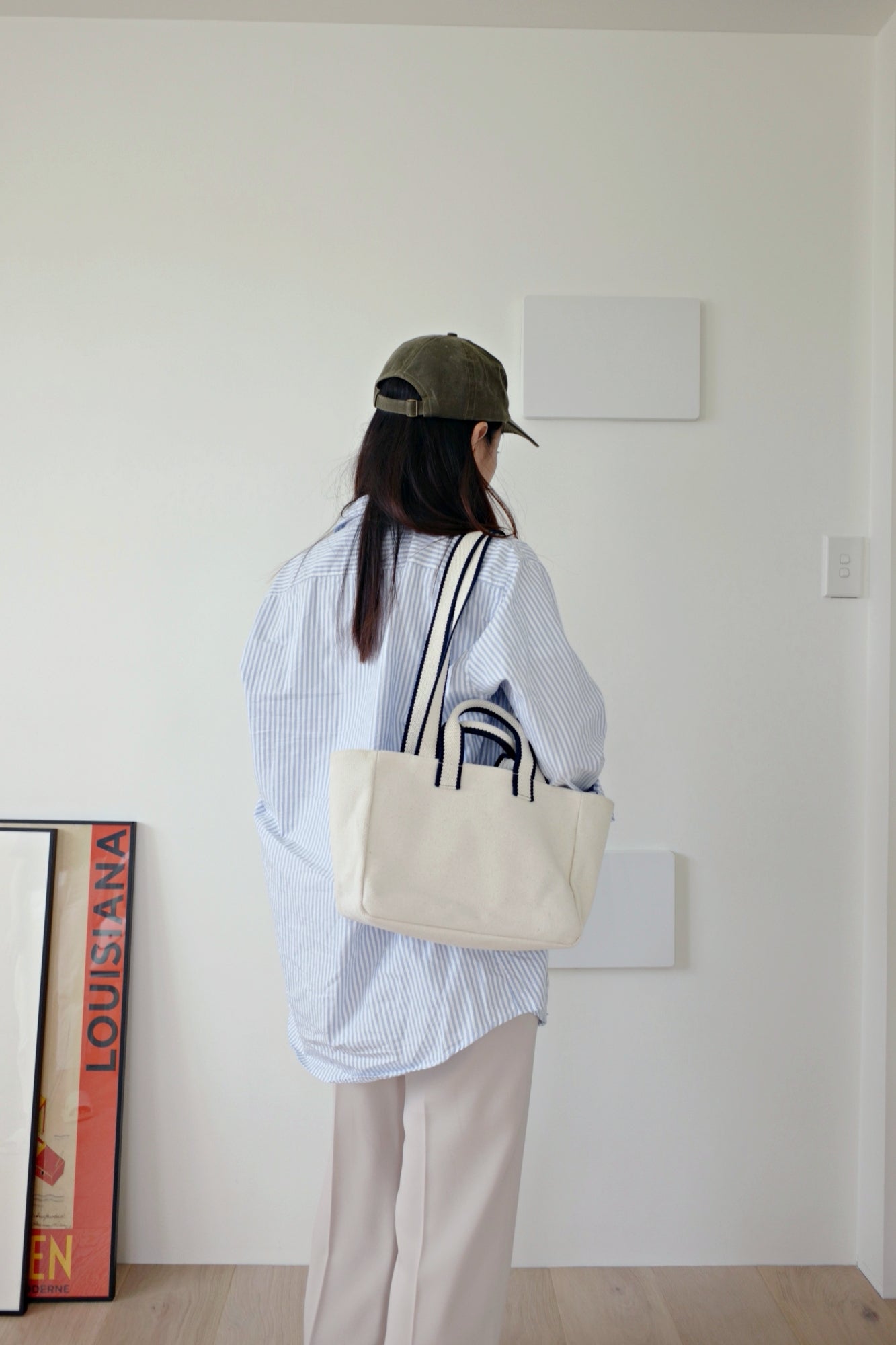 Mini Two-tone Strap Bag (Ivory)