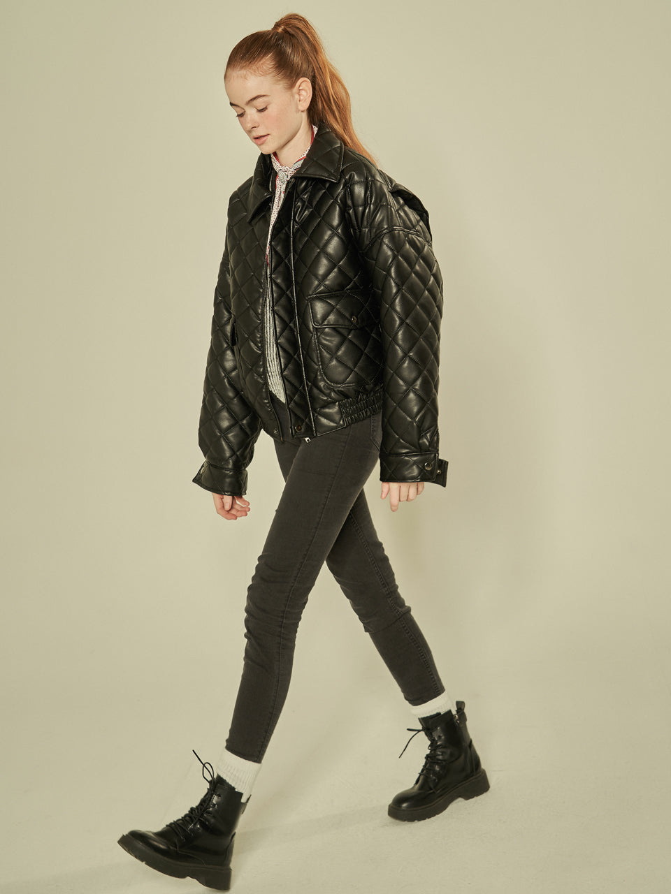 Leather Quilted Heavy Jacket