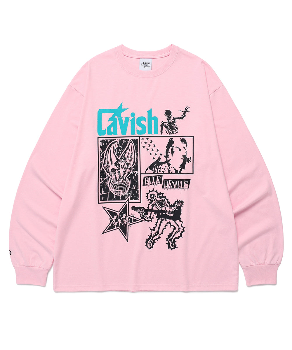 LIGHTNING SKELETON LS TEE PINK(CV2ESUT553A)