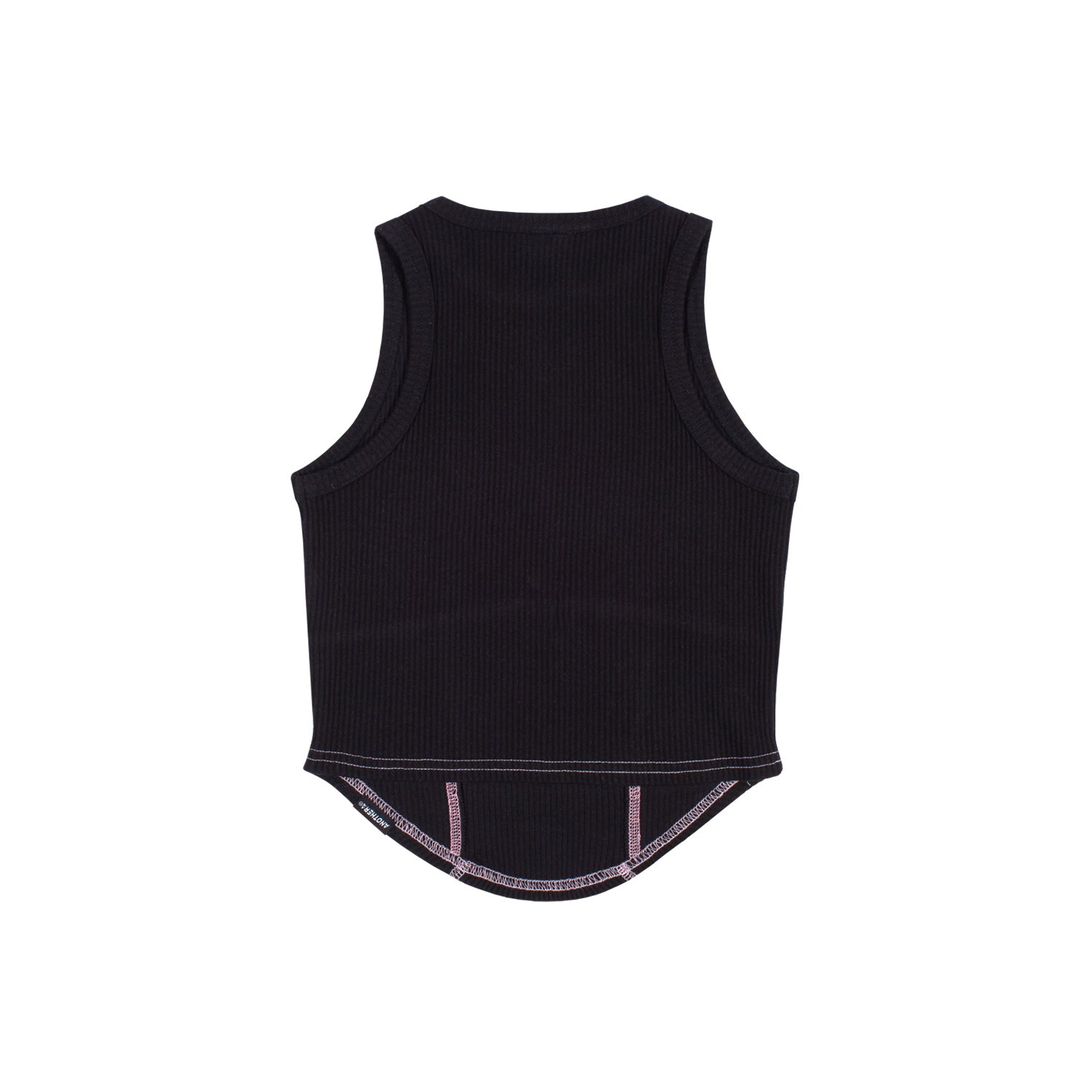 CONTRAST STITCH SLEEVELESS Black