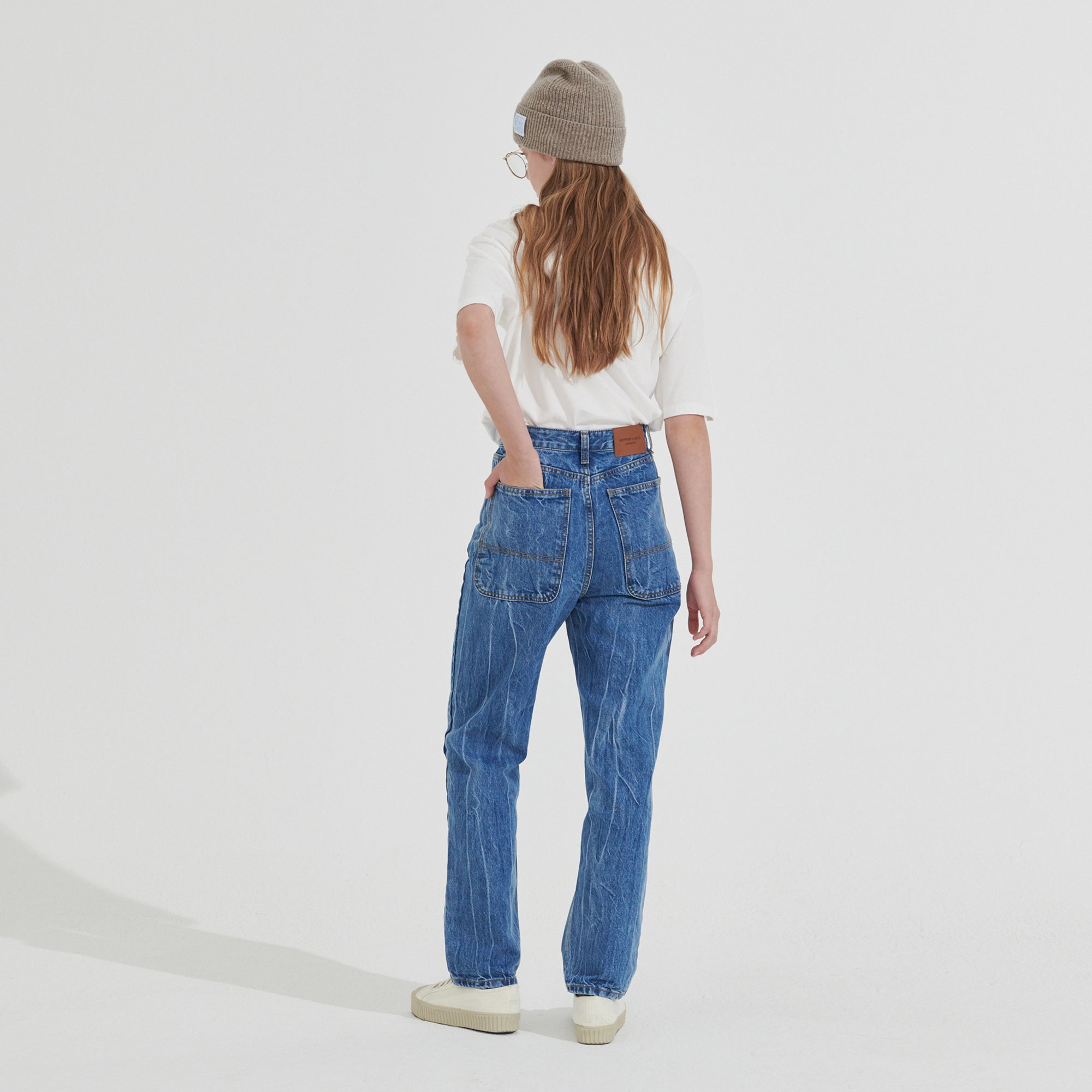 Crack Washing Denim Pants _ Light Blue