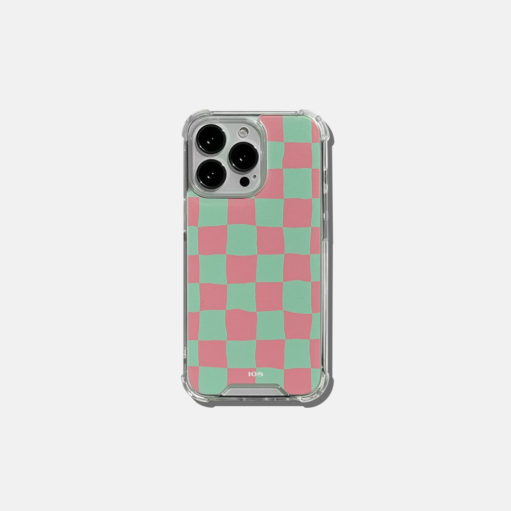 108 CHECKER BOARD_watermelon(tank-bumper-jelly)