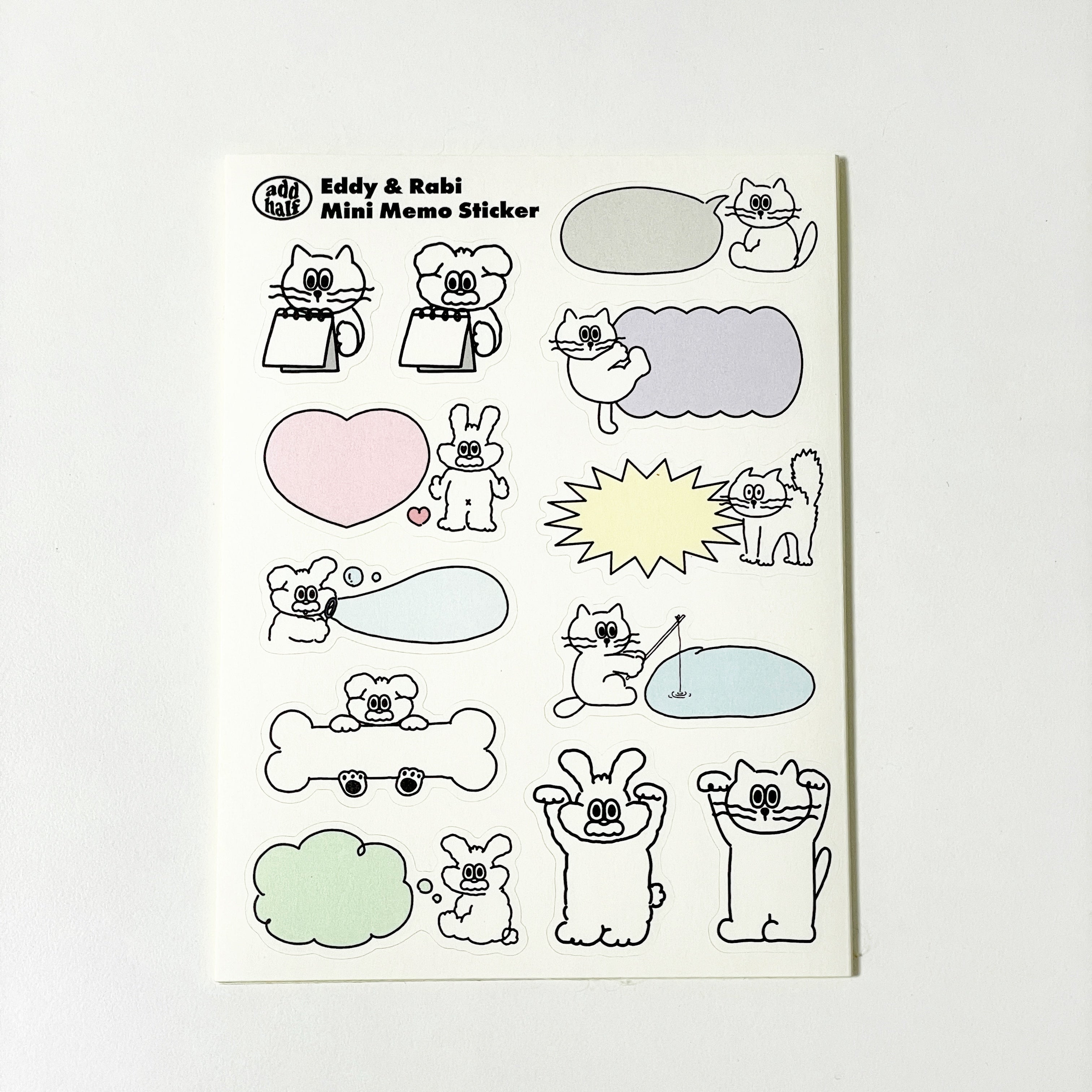 Eddy & Rabi Mini Memo Sticker