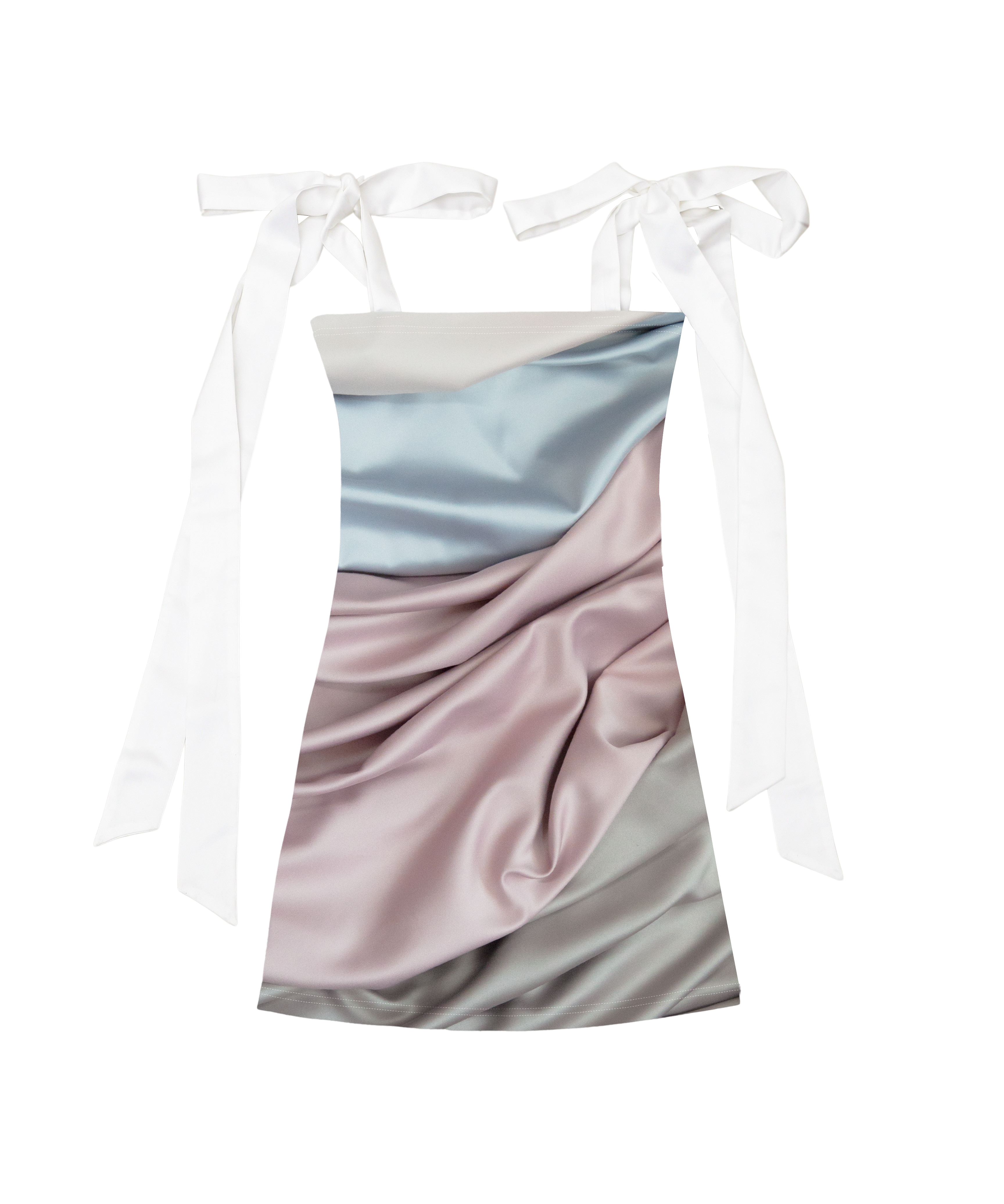 LONG SATIN RIBBON DRESS