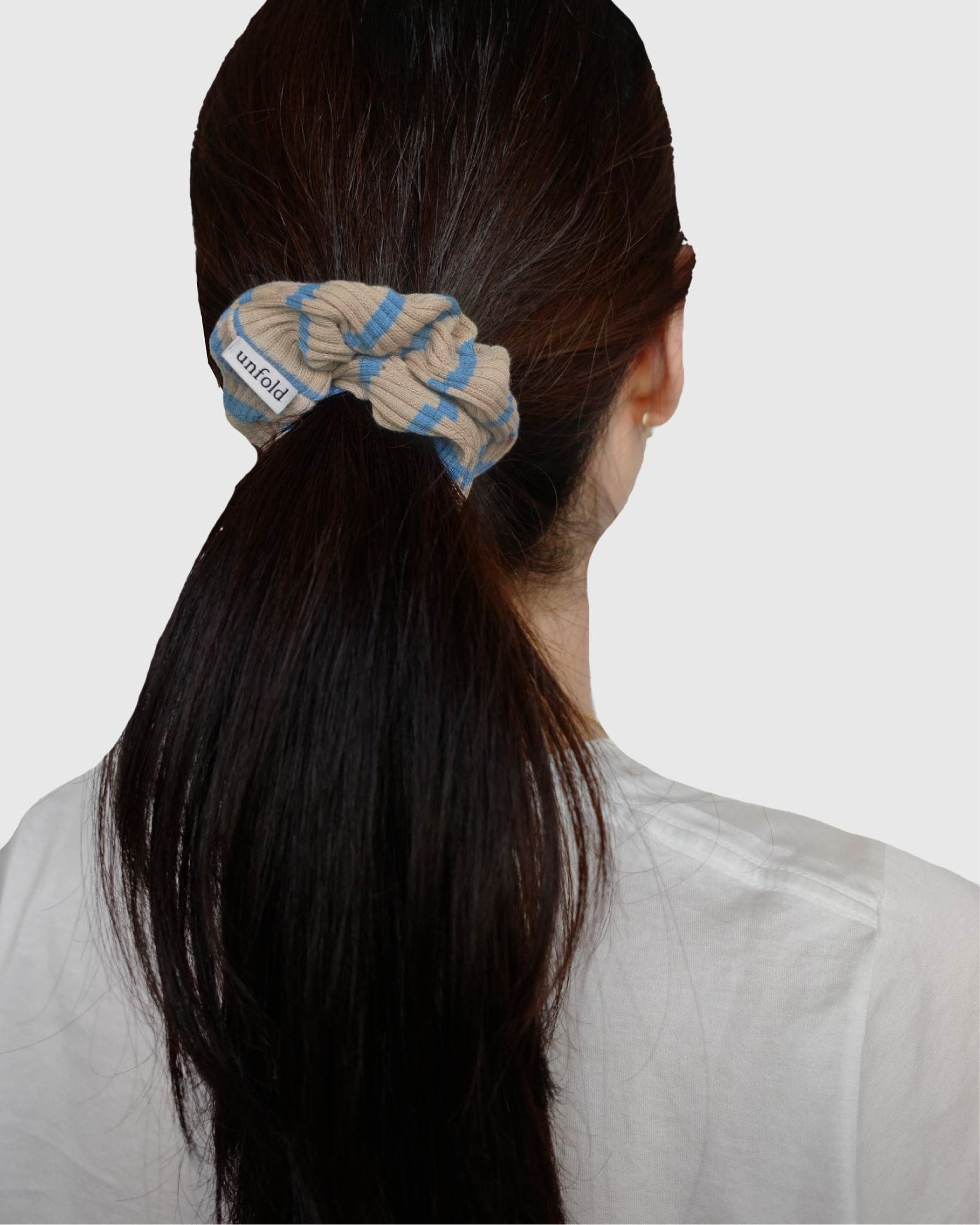 [unfold] Stripe scrunchie (4colors)