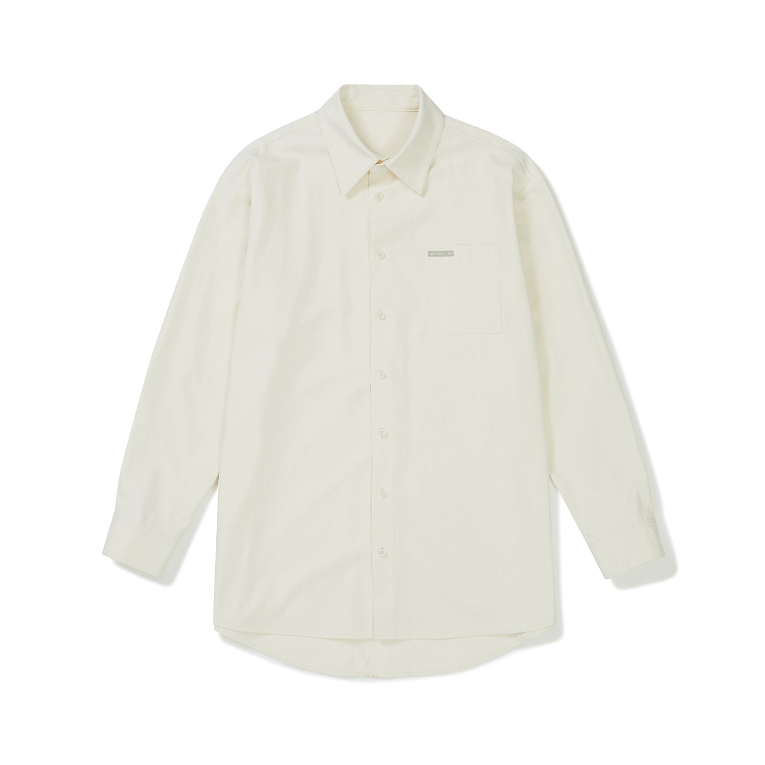 ソリッドオーバーフィットロングスリーブシャツ / Solid Overfit Long sleeve shirt [IVORY]