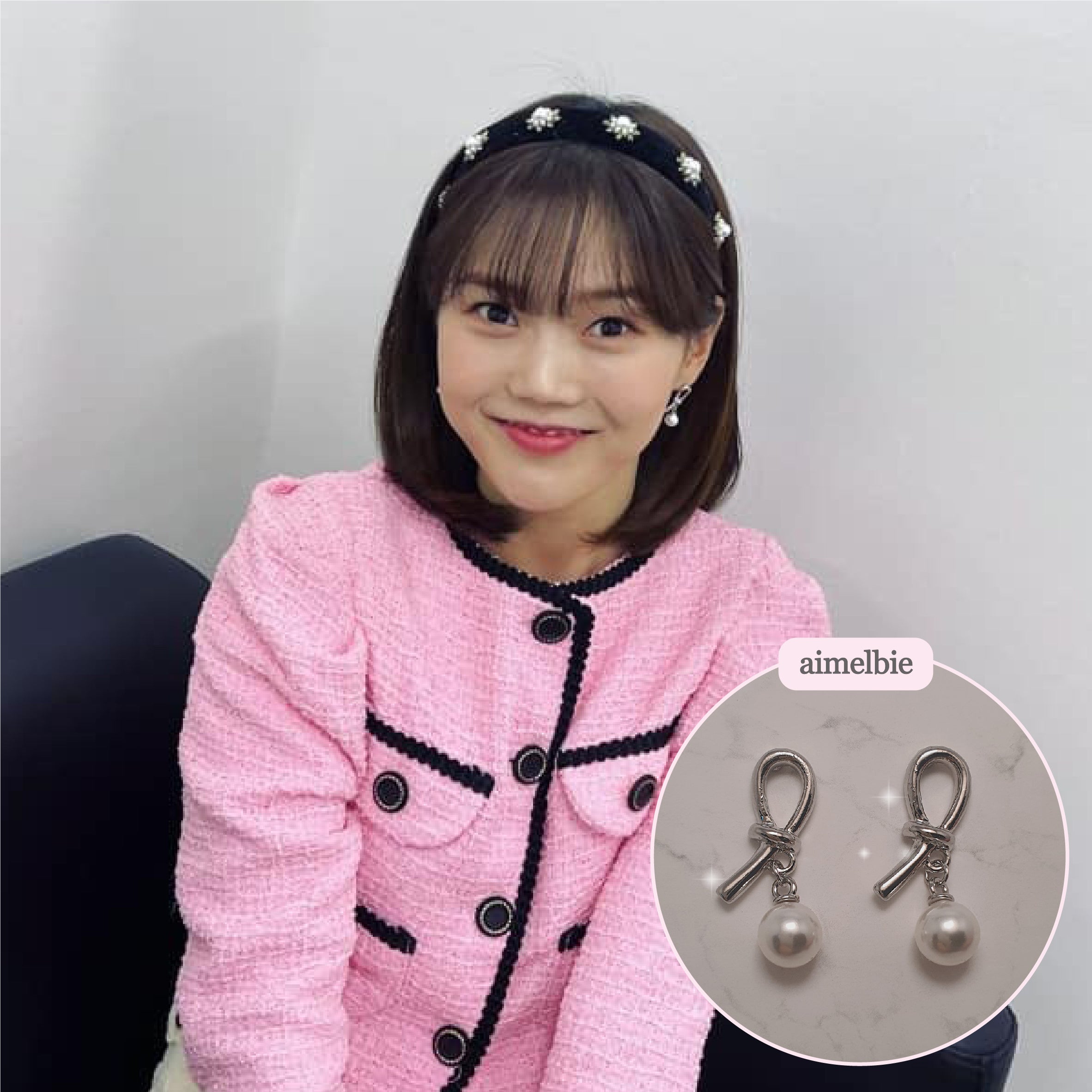  Daily Silver Ribbon Piercing (IVE Wonyoung, Yujin, STAYC Sieun, Oh My Girl Hyojung, Seunghee Piercing)