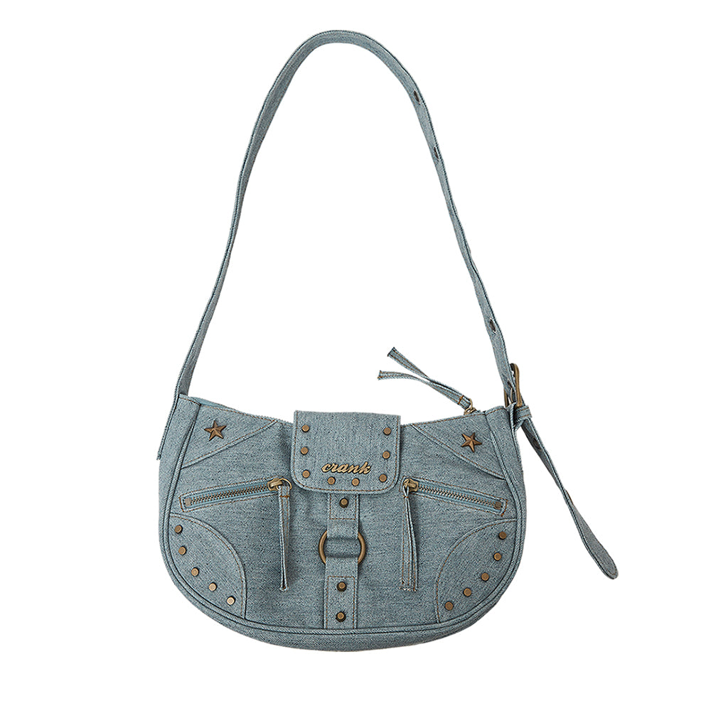 VINTAGE STUD SHOULDER BAG_LIGHT BLUE