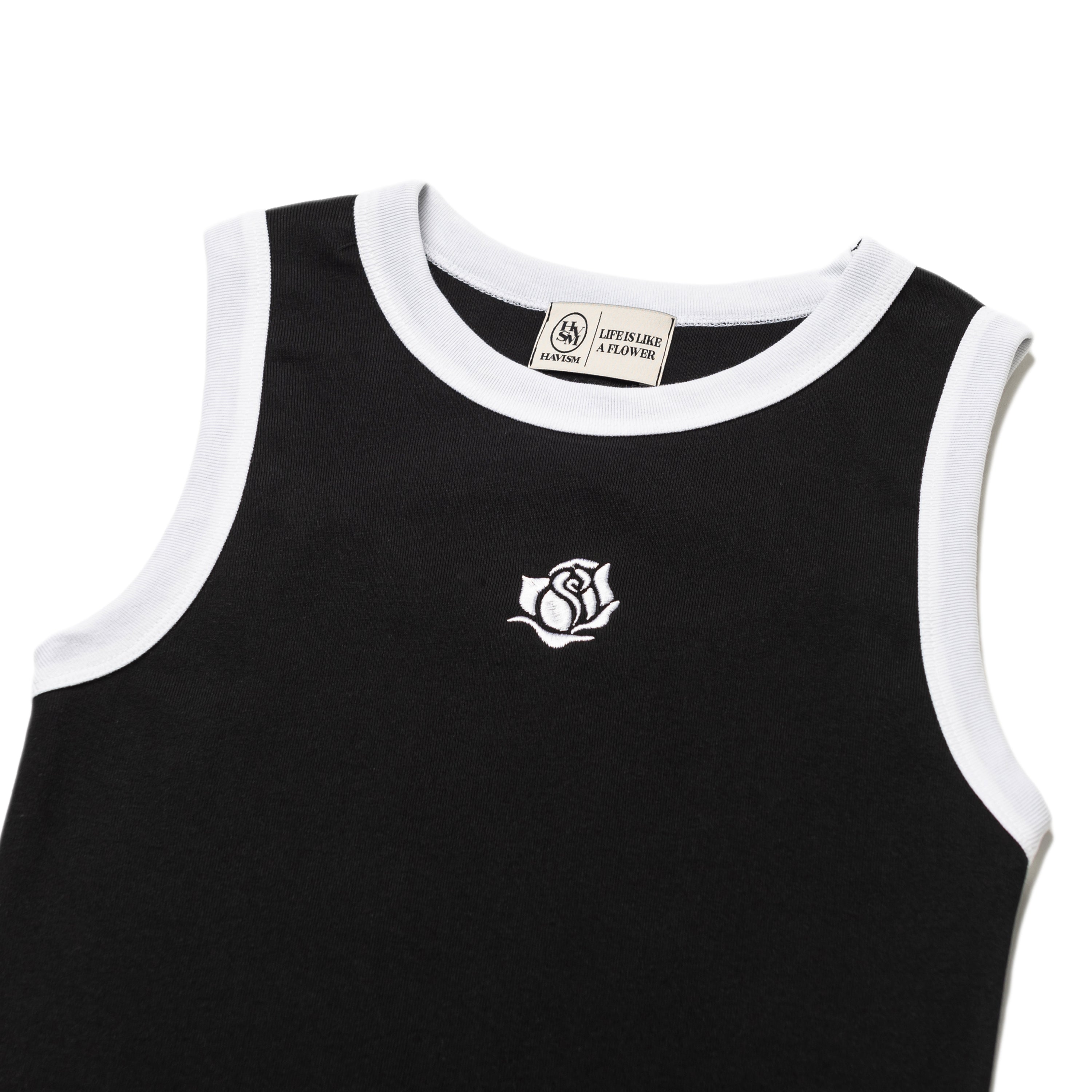 ROSE RINGER SLEEVELESS(BLACK)